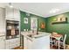 Eat-in kitchen with green walls and granite counters at 381 10Th Ne St # 5, Atlanta, GA 30309