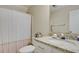 Clean bathroom with granite countertop, shower, and toilet at 729 River Bridge Dr, Lawrenceville, GA 30046