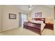 Main bedroom with a sleigh bed and high ceilings at 729 River Bridge Dr, Lawrenceville, GA 30046