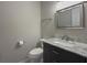 Updated bathroom with marble vanity and new fixtures at 601 Ashton Ln, Lawrenceville, GA 30044