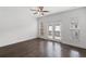 Bright bedroom with hardwood floors and access to deck at 4223 Deming Cir, Atlanta, GA 30342