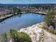 Aerial view of the community lake at 340 Annslee Cir, Loganville, GA 30052