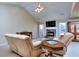 Spacious living room with vaulted ceiling and stone fireplace at 340 Annslee Cir, Loganville, GA 30052