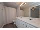 Bathroom with double vanity, shower/tub combo, and linen closet at 5146 Manerdale Se Dr # 4, Atlanta, GA 30339