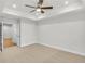 Spacious bedroom with carpet flooring and ceiling fan at 134 Briargate Dr # 16, Johns Creek, GA 30097