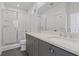 Modern bathroom with double vanity and walk-in shower at 1779 Beckham Ne Pl # 58, Atlanta, GA 30324