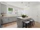 Modern kitchen with gray cabinetry and island at 1779 Beckham Ne Pl # 58, Atlanta, GA 30324