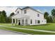 Two-story farmhouse with white siding, black windows, and a stone facade at 614 Charlotte Pl Nw, Atlanta, GA 30318