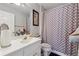 Clean bathroom with shower/tub combo at 4497 Black Water Cv, Ellenwood, GA 30294