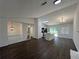Open concept living area with kitchen, living room and dining area at 114 Jousters Ln, Lawrenceville, GA 30044