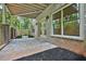 Private backyard patio with brick and wood fence at 2179 William Way, Atlanta, GA 30345
