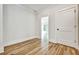 Bright bedroom with hardwood floors and access to hallway at 2179 William Way, Atlanta, GA 30345