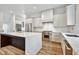 Modern kitchen with white cabinets, large island and high-end appliances at 2179 William Way, Atlanta, GA 30345
