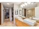 Modern bathroom with double vanity and walk-in shower at 845 Spring Nw St # 429, Atlanta, GA 30308