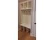 Charming mudroom area with built-in bench, hooks, and storage cubbies at 4515 Aiden Way, Cumming, GA 30041