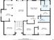 A detailed second floor plan showing bedrooms, kitchen and living room layout of the home at 1012 Crown River Pkwy, Mcdonough, GA 30252