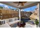 Cozy patio with sofa, coffee table, and steps to the upper level at 202 Bryon Ln, Acworth, GA 30102