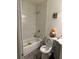 Clean bathroom with a bathtub, shower, and updated tile at 2615 Leeshire Ct # 1, Tucker, GA 30084