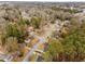 Aerial view of neighborhood showing street and homes at 2828 The Meadows Way, Atlanta, GA 30349