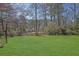 Expansive backyard featuring well-maintained lawn and serene wooded views at 505 River Valley Rd, Sandy Springs, GA 30328