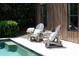 Two adirondack chairs by the pool, ready for relaxation at 225 Blueberry Rdg, Milton, GA 30075