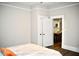 Bedroom with double bed and view into dining area at 531 Connally St, Atlanta, GA 30312