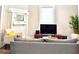 Living room with modern furniture and fireplace at 531 Connally St, Atlanta, GA 30312