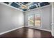 Bright office with hardwood floors and unique ceiling design at 4361 River Vista Rd, Ellenwood, GA 30294