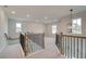 Bright and airy loft area with hardwood floors and a chandelier at 508 Dolce Rd, Locust Grove, GA 30248