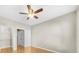 Bedroom with hardwood floors, a ceiling fan, and a closet at 821 Ralph Mcgill Ne Blvd # 3216, Atlanta, GA 30306