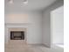 Living room fireplace with marble surround at 286 Heathridge Se Ln, Mableton, GA 30126