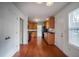 Kitchen with hardwood floors and stainless steel appliances at 286 Heathridge Se Ln, Mableton, GA 30126