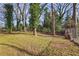 Spacious backyard with mature trees and chain link fence at 1534 Alma Sw St, Atlanta, GA 30311
