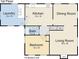 One-bedroom, one-bath layout with kitchen and living room at 542 Oakdale Ne Rd, Atlanta, GA 30307