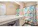 Clean bathroom with a shower/tub combo and a nautical theme at 100 Canyons Ct, Hampton, GA 30228