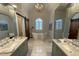 Elegant bathroom with double vanity and freestanding tub at 1814 Tristan Se Dr, Smyrna, GA 30080