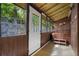 Screened porch with hot tub and access to backyard at 729 Cedar Pointe Sw Ct, Marietta, GA 30008