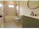 Bathroom with tub, shower, and modern vanity at 2455 Ellijay Ne Dr, Brookhaven, GA 30319