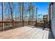 Large backyard deck with wood railing and private view of the surrounding woods at 337 Ellis Preserve Sw Ln, Marietta, GA 30064