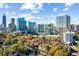 Aerial view of midrise buildings near a city skyline at 955 Juniper Ne St # 4331, Atlanta, GA 30309