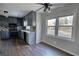 Bright dining area with wood floors and a view to the backyard at 758 Shoreline Se Trl, Conyers, GA 30094