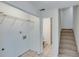 Convenient laundry area with storage and access to a half-bathroom at 2843 Merritt Dr, Buford, GA 30518