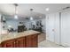 Modern kitchen features granite countertops and dark wood cabinetry at 41 Doranne Se Ct, Smyrna, GA 30080