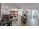 Open concept living room with fireplace and access to patio at 41 Doranne Se Ct, Smyrna, GA 30080