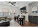 Modern living room featuring a fireplace and balcony access at 1577 Aldworth Se Pl, Atlanta, GA 30339