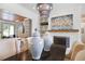 Elegant dining room showcasing a statement art piece above the fireplace at 2193 Bliss Ln, Marietta, GA 30062