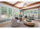 Living room with hardwood floors, exposed beams, and comfortable seating at 2193 Bliss Ln, Marietta, GA 30062