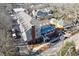 Aerial view of townhouses, showing entryways at 1072 Green St, Roswell, GA 30075