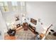 Spacious Gathering room with high ceilings and hardwood floors at 439 Mountain View Ln, Woodstock, GA 30188