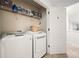 Convenient laundry closet with washer and dryer at 439 Mountain View Ln, Woodstock, GA 30188